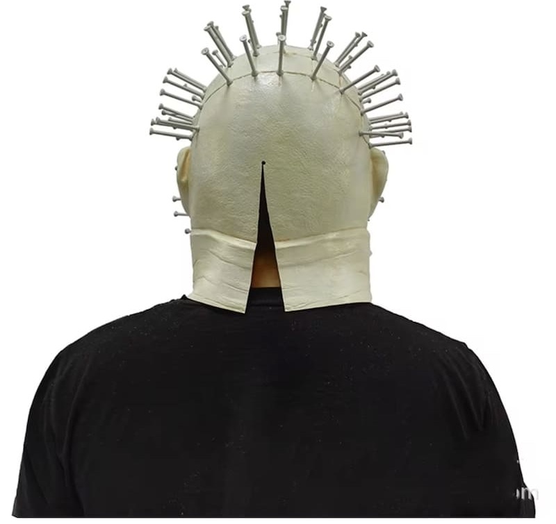 Maschera horror Hellraiser Pinhead per il viso in silicone e lattice