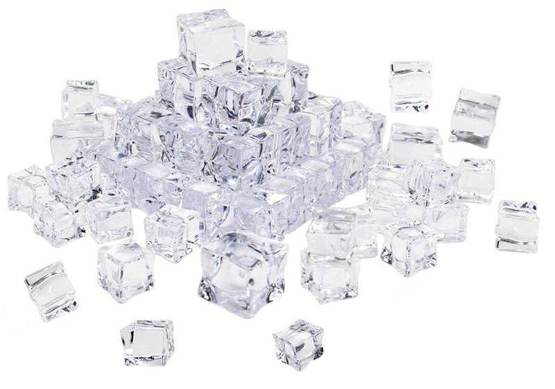 100 Cubetti ghiaccio finto in plastica da decorazione - PapoLab