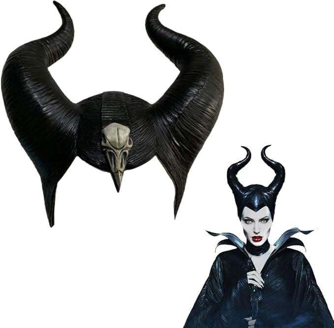 Maschera di Halloween di Malefica per ragazzi (bambini) o adulti