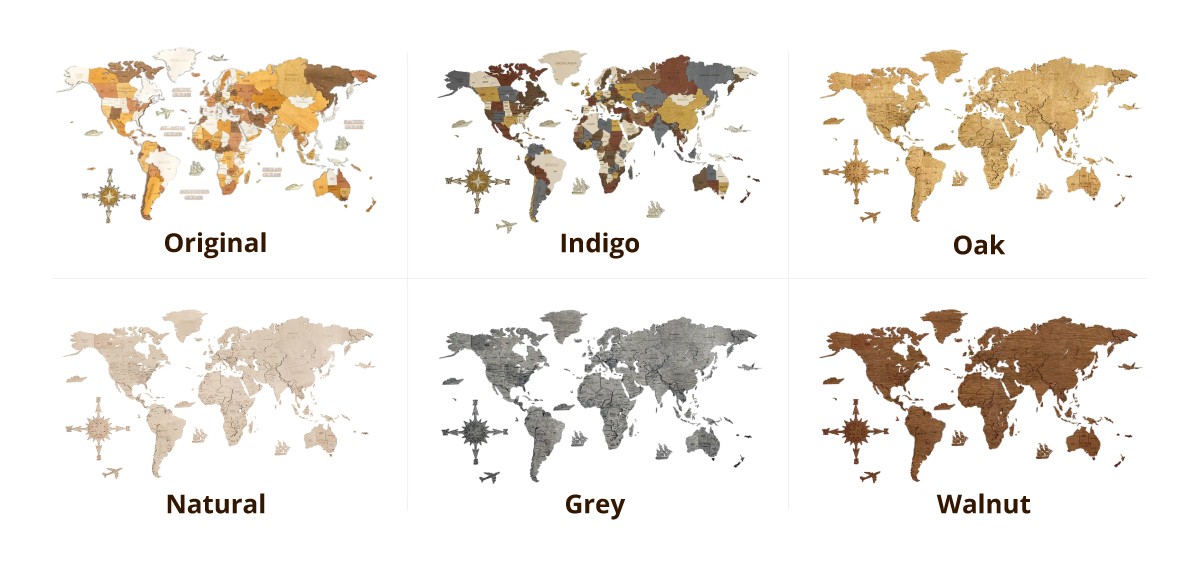 colori delle tonalità del legno sulla parete mappa di legno 3d 4d