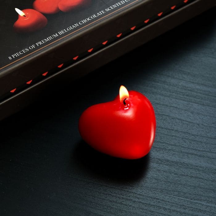 candela a forma di cuore - candele a forma di cuore set di 8 pezzi