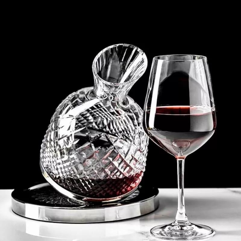 decanter per vino con base caraffa in argento per vino rosso