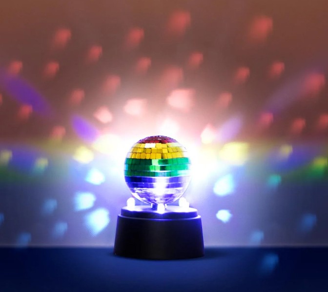 luce a sfera da discoteca con lampada a specchio per cameretta dei bambini o bar