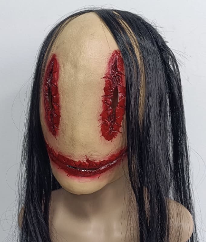 Maschera horror da donna (occhi e bocca ritagliati) - Maschere di Halloween per ragazze (bambini) o adulti