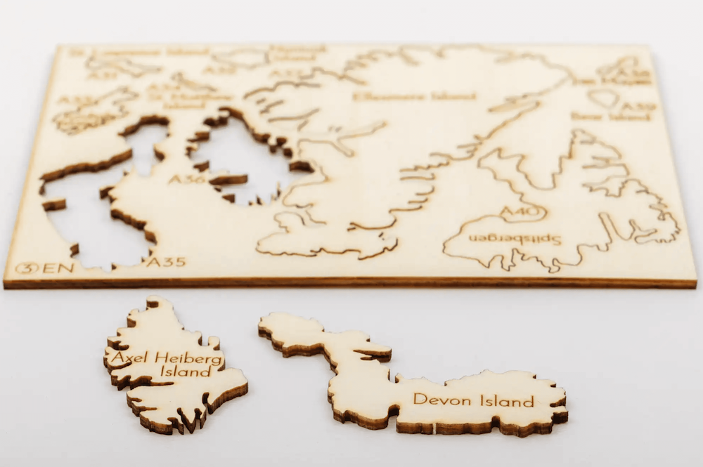 Set di isole esotiche per mappa da parete in legno 3D 50 pz.