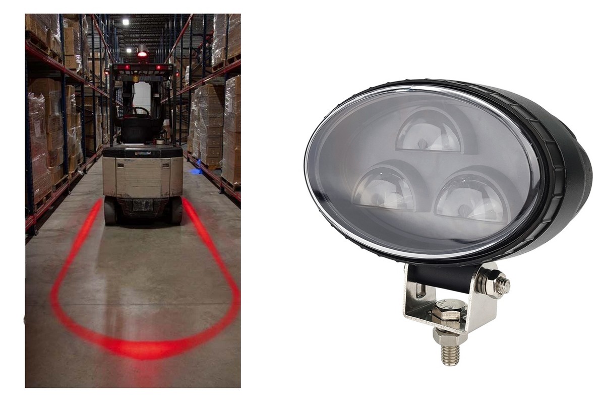 Luce di sicurezza per carrelli elevatori - Luci di segnalazione a LED a  forma di U 30 W (6x 5 W) + IP67