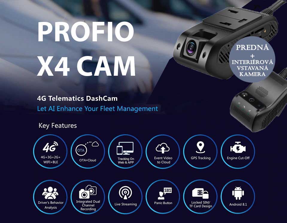 Telecamere per auto Cloud Profio X4